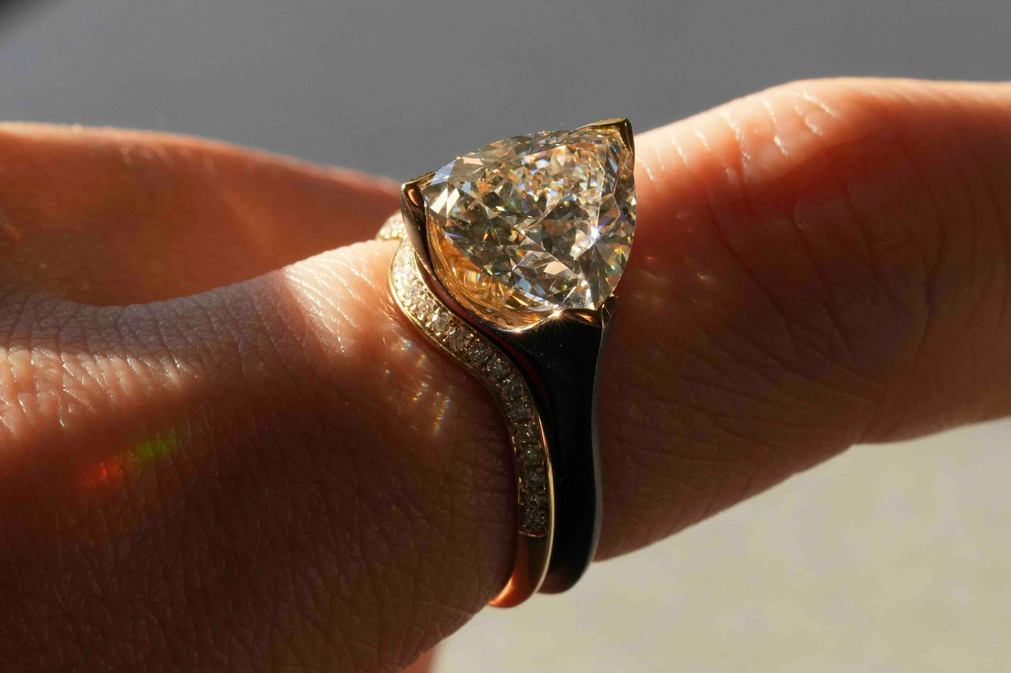 Zen Wedding Bands with Pavé