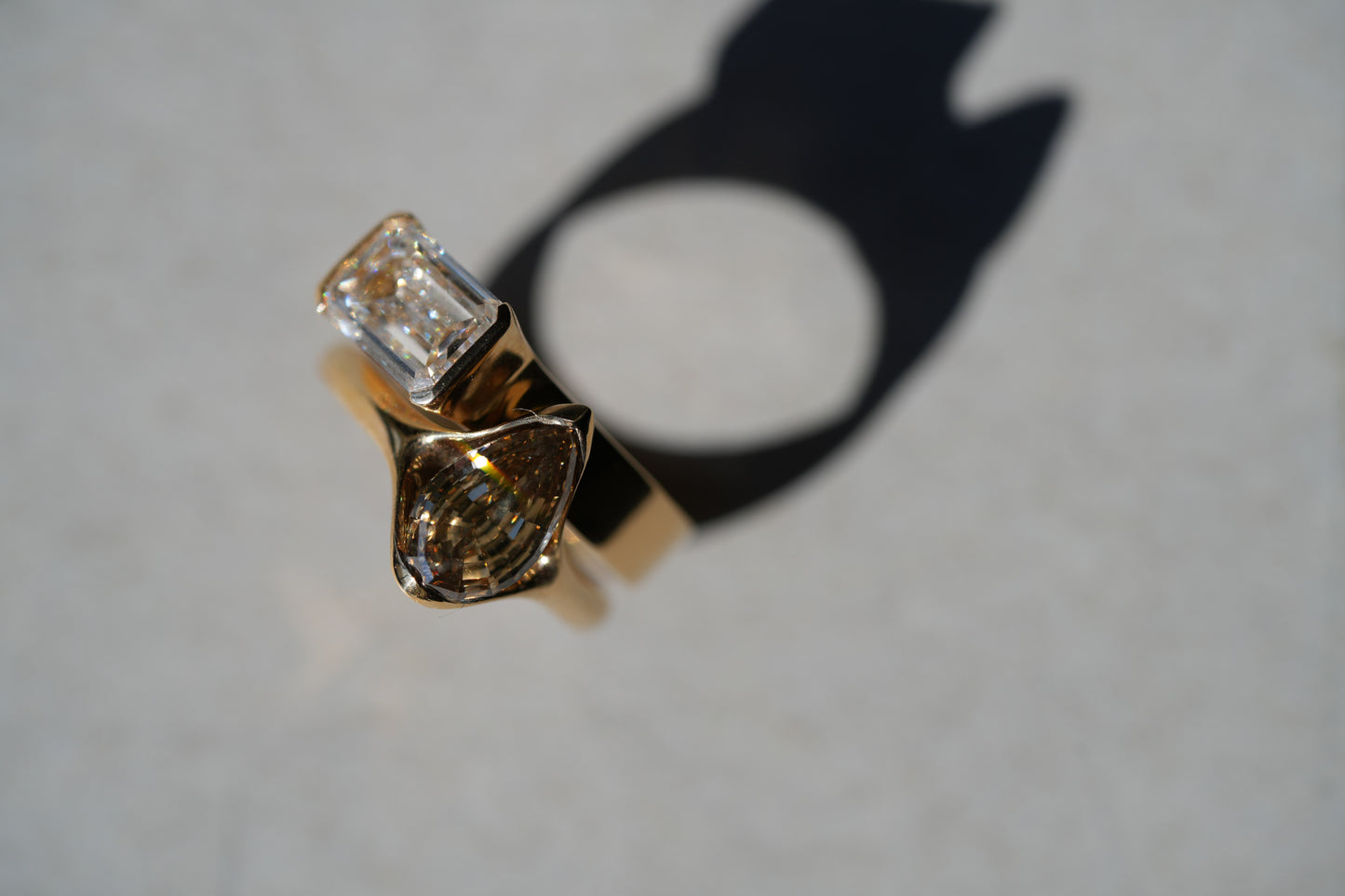 Jeri’s and Raymond’s Matching Toi et Moi Bridal Set and Wedding Band