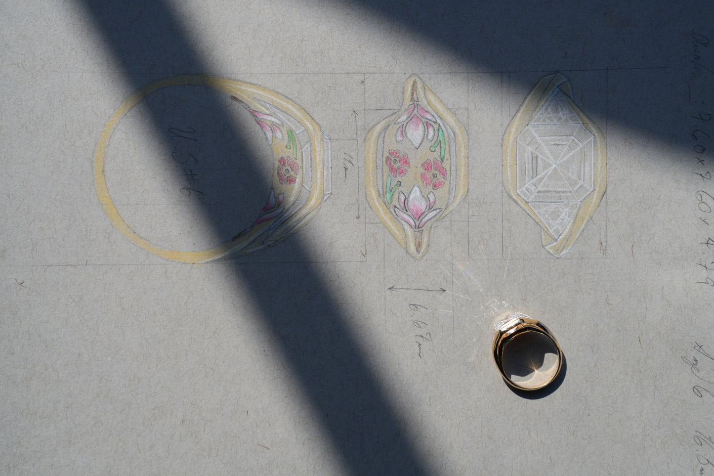 Kiera and Chase's Poppy and Magnolia Embrace Ring