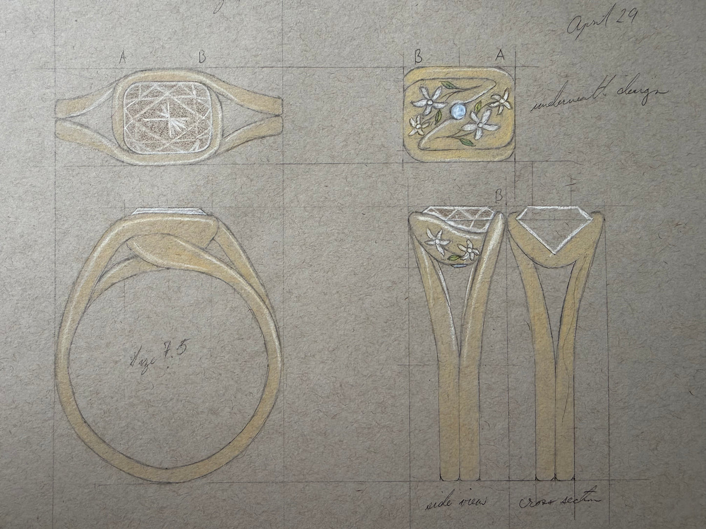 Balance Due for Val's Commissioned Engagement Ring