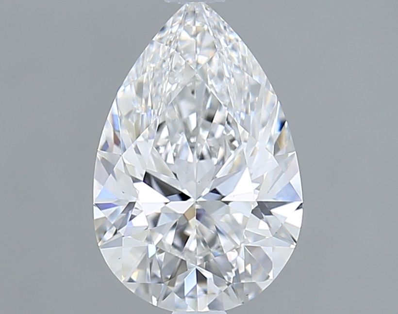 Natural Pear Bluish Gray Spinel 2.10ct and Lab Grown 2.01ct E VS1 EX EX