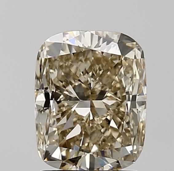 Natural Cushion Modified Brilliant 2.01ct Fancy Light Yellowish Brown VS2 Diamond