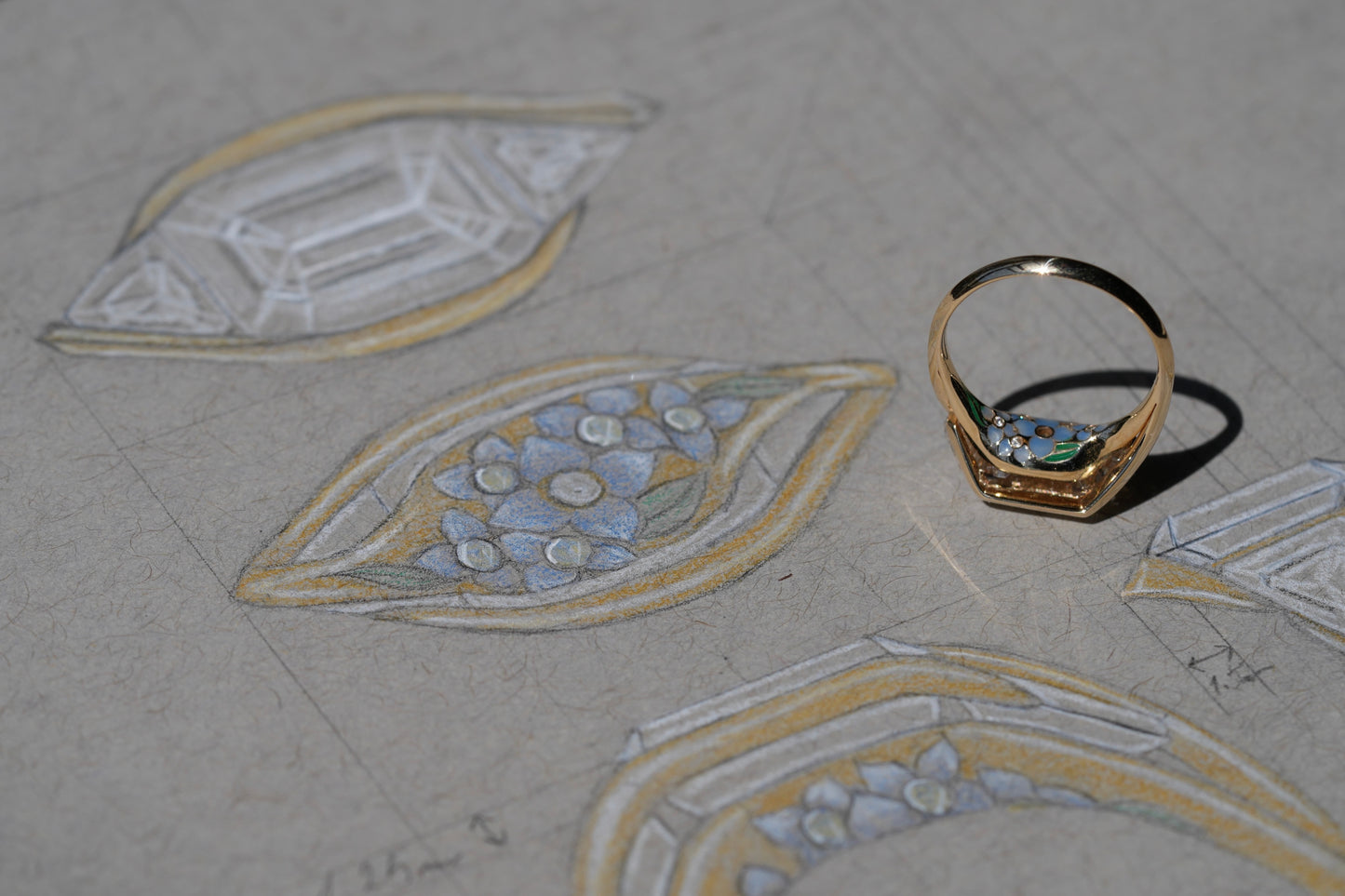 Emma and Danny’s Hydrangea Embrace Ring