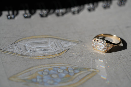 Emma and Danny’s Hydrangea Embrace Ring