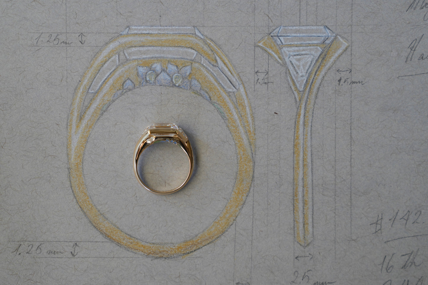 Emma and Danny’s Hydrangea Embrace Ring