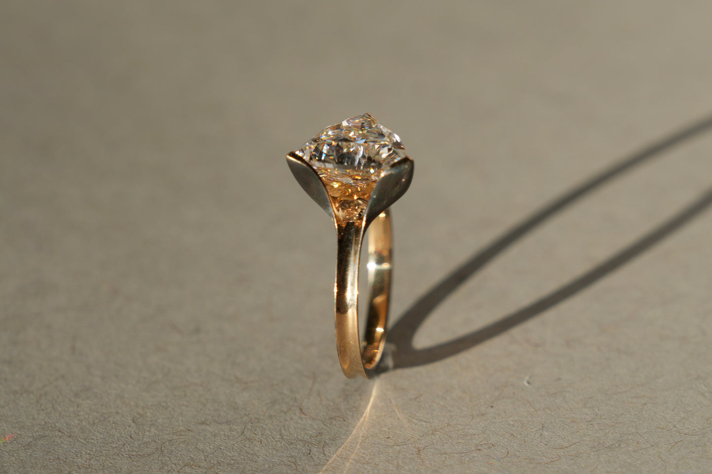 Trillion Zen Ring with 1.75ct Trillion Diamond in Platinum Setting