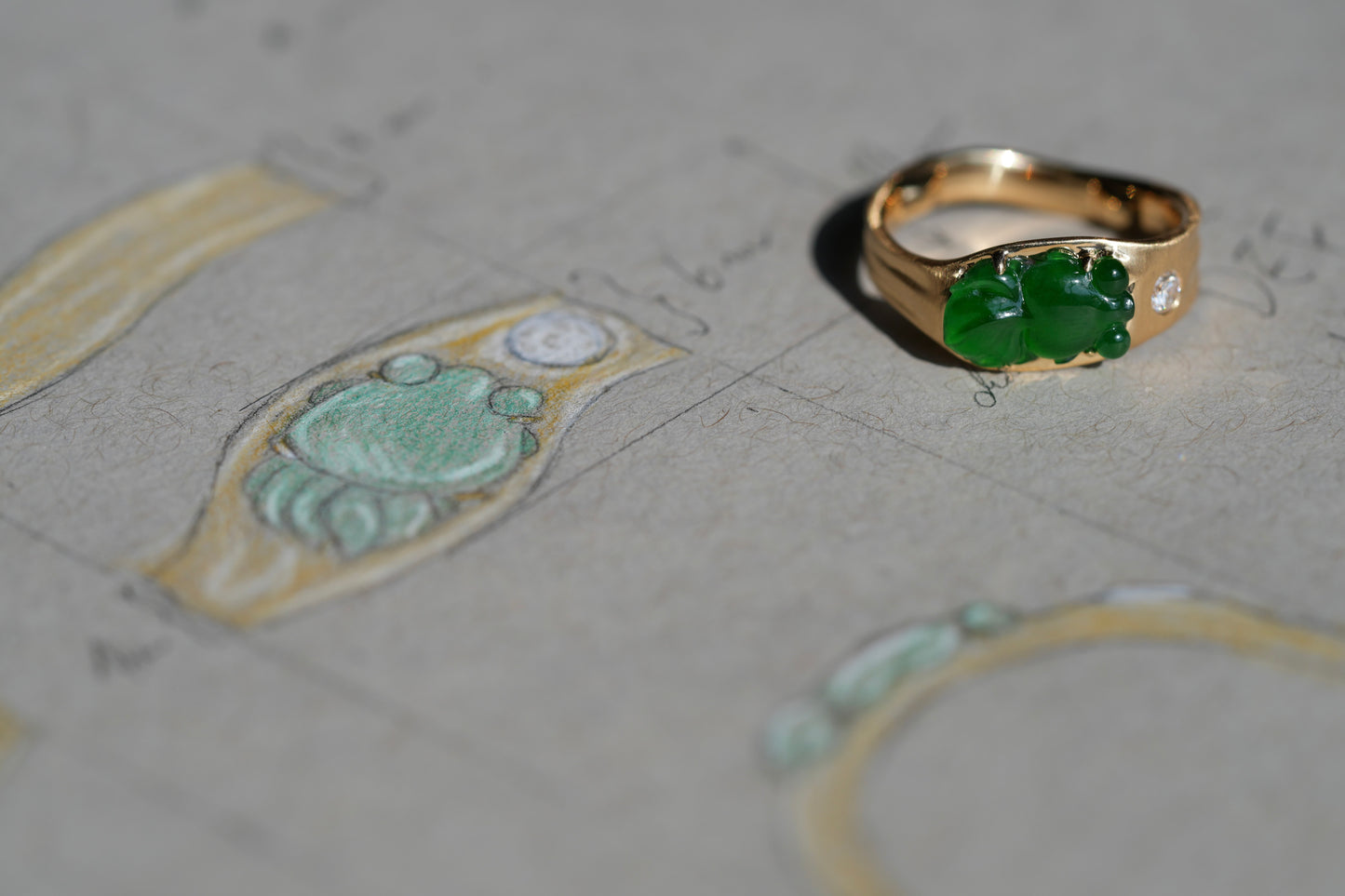 Bob’s Carved Imperial Jade Goldfish Ring