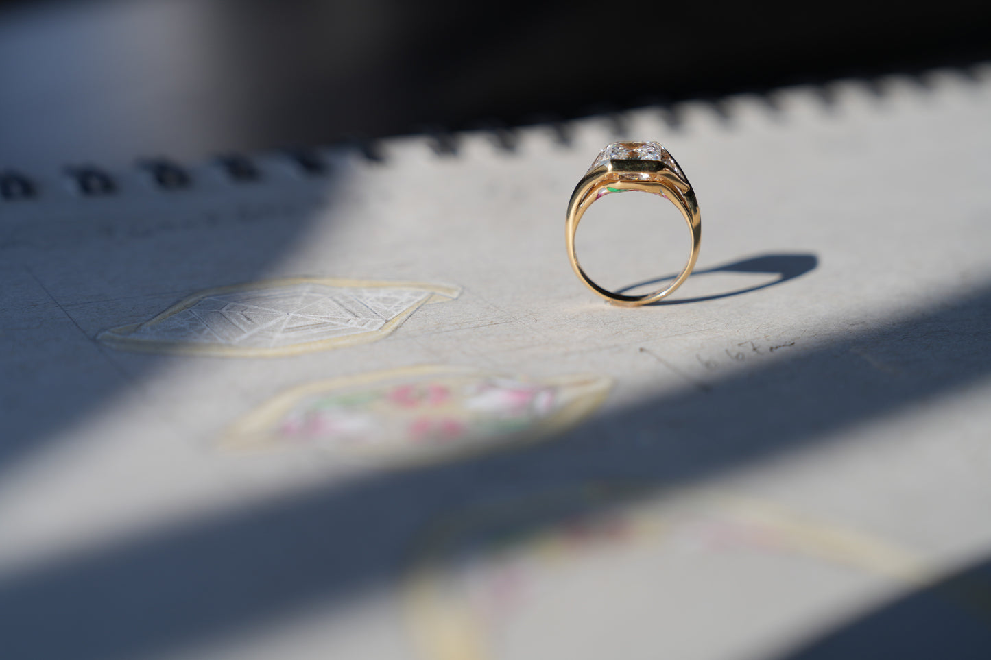 Kiera and Chase's Poppy and Magnolia Embrace Ring