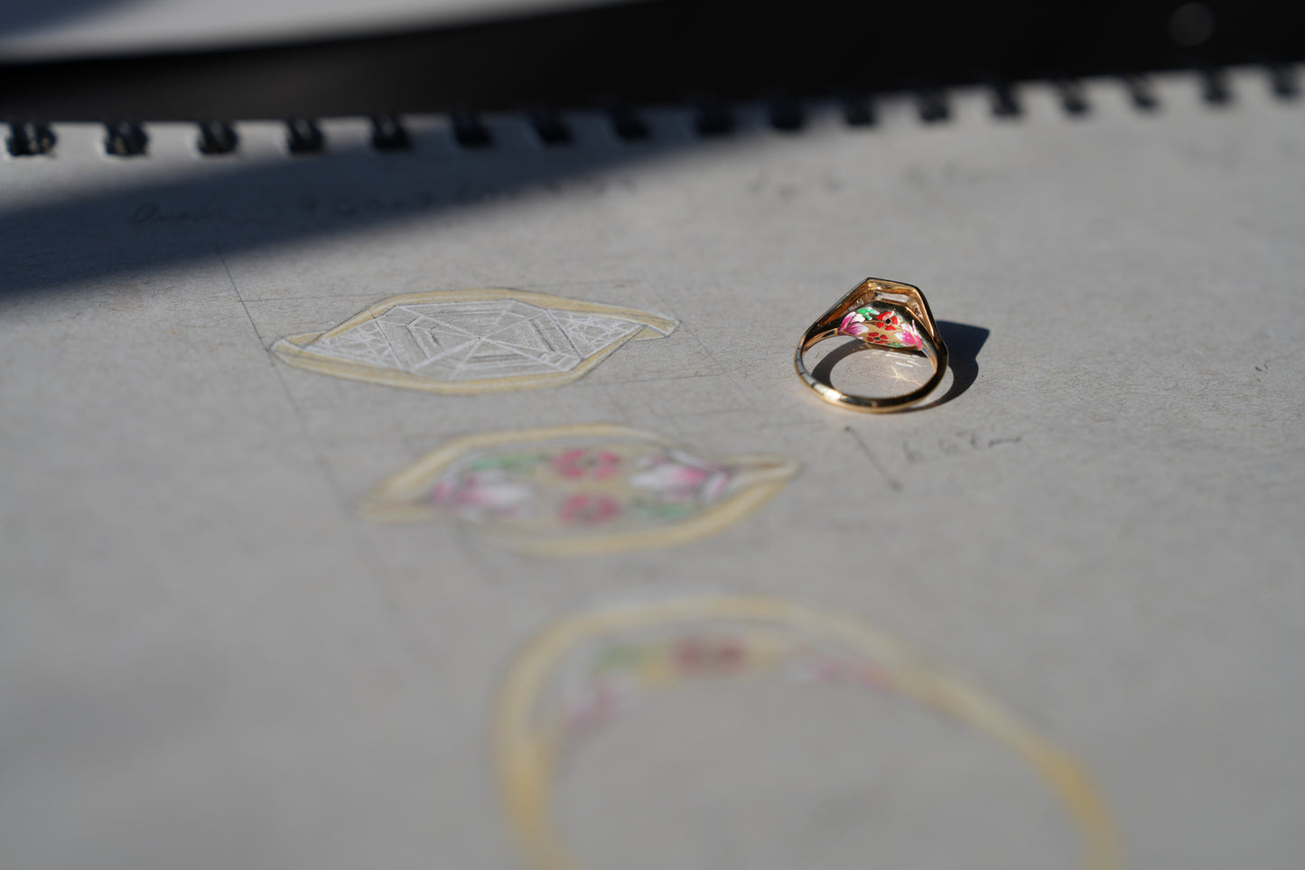 Kiera and Chase's Poppy and Magnolia Embrace Ring