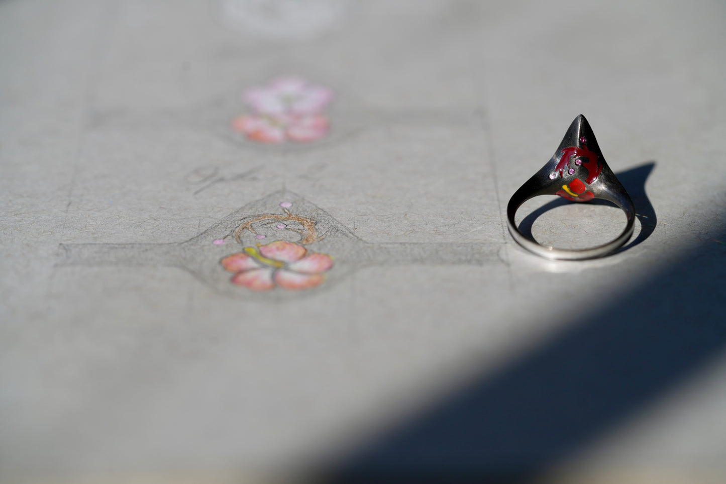 Carrie and Hector's Meihua and Hibiscus Zen Ring
