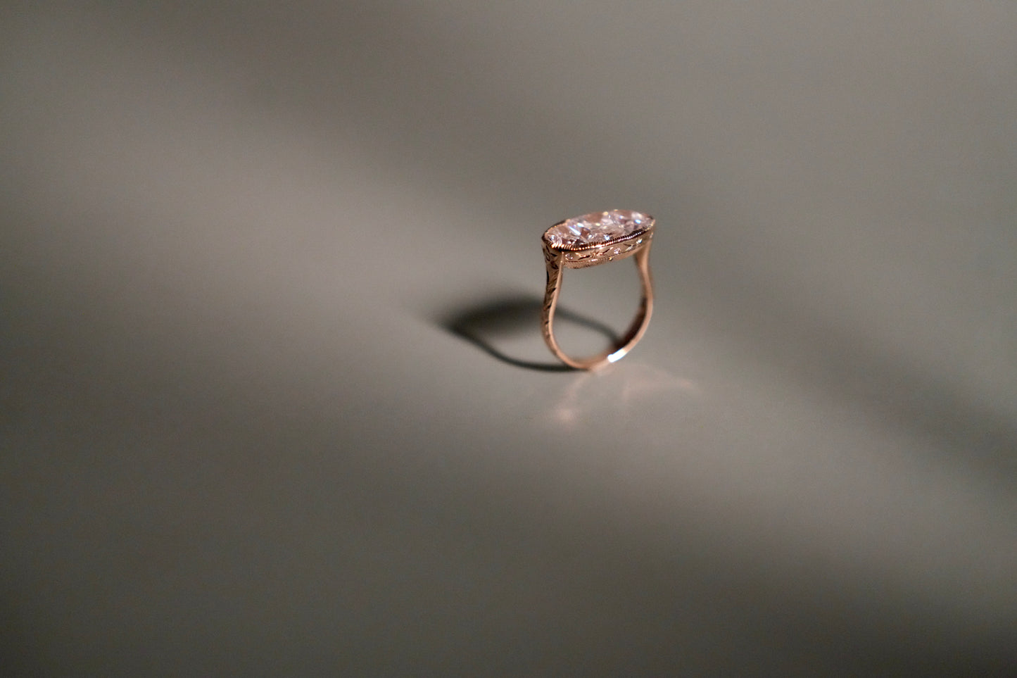 Vanessa and John's Hand-Engraved Daisy Bridal Set