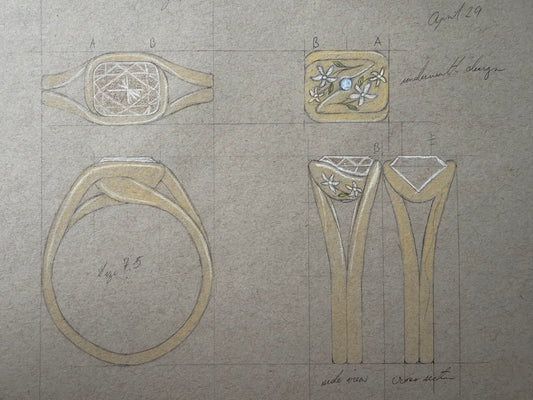 Balance Due for Val's Commissioned Engagement Ring