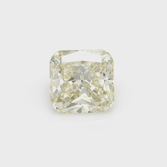 Lab Grown Round Cornered Square Modified Radiant 2.3ct Fancy Light Yellow VS1